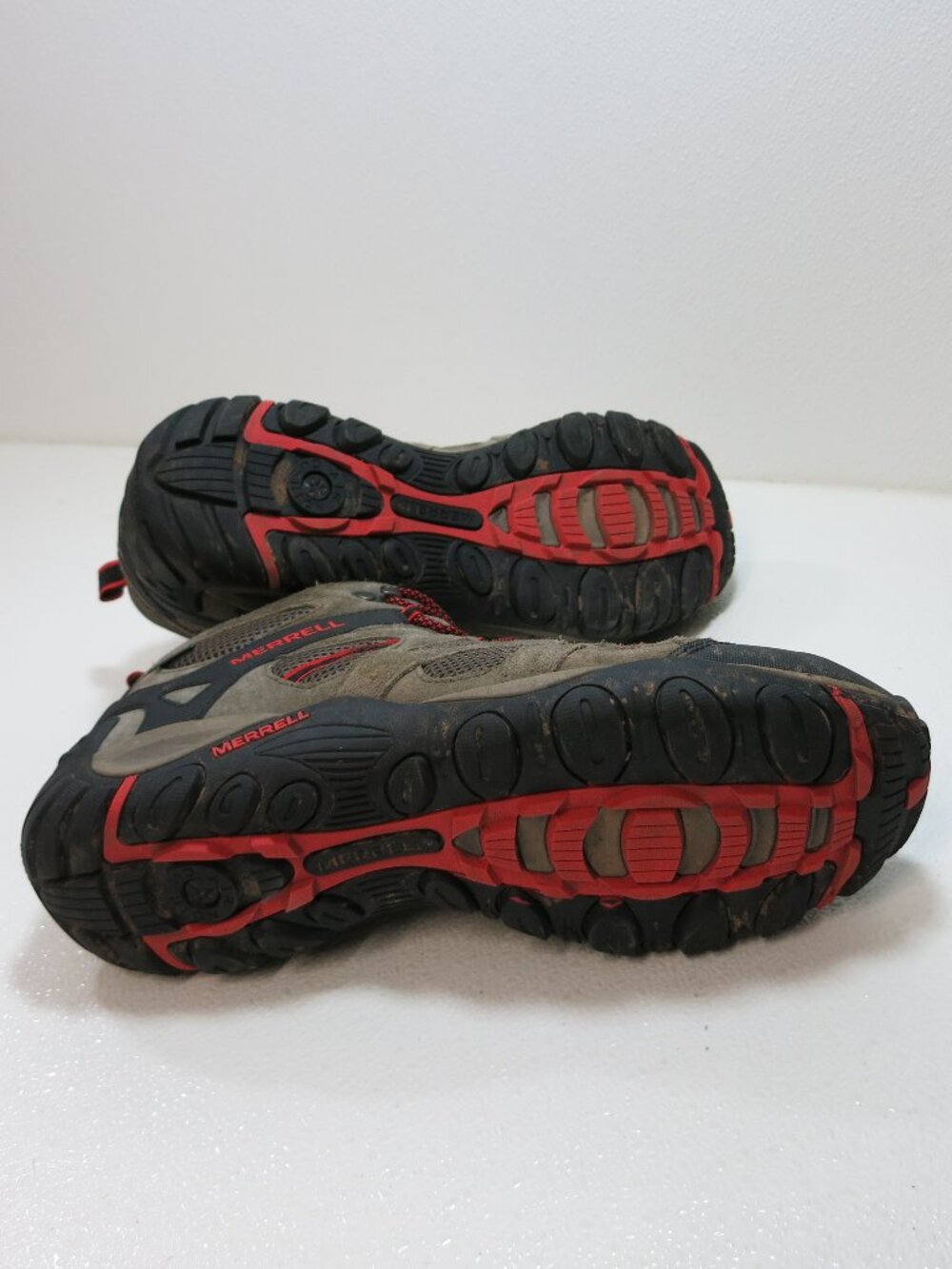 Merrell Soft Toe Leather Fabric Padded Hiking Boots Shoes Men's Shoes Sz 14 - Picture 3 of 7